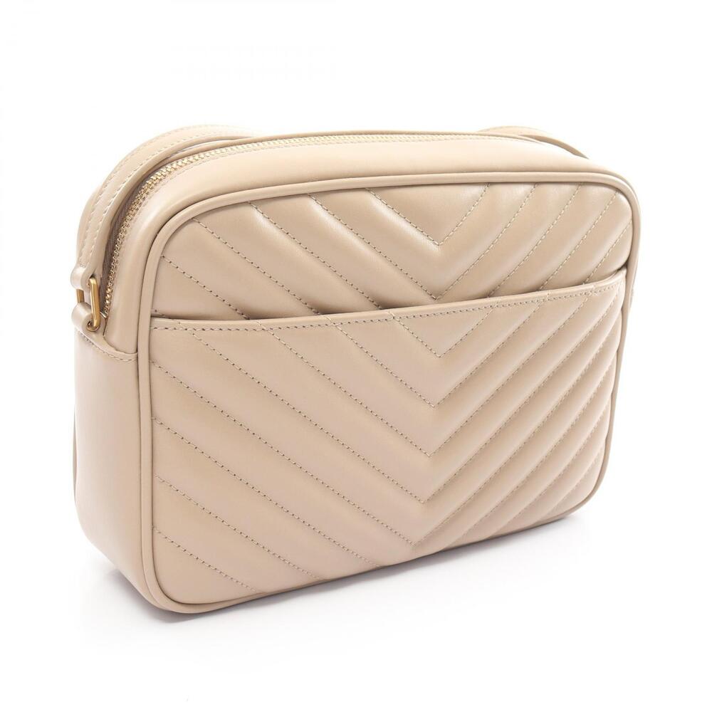 Saint Laurent Leather LOU Bag Camera Paris Shoulder Beige Monogram